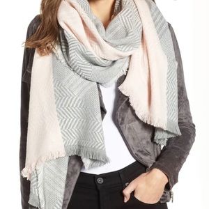 Rebecca Minkoff Chevron Yarn Dye Oblong Scarf